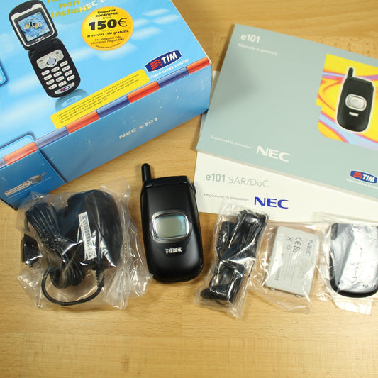 Rare Vintage NEC e101 TIM Phone International In Box Collectible Italian