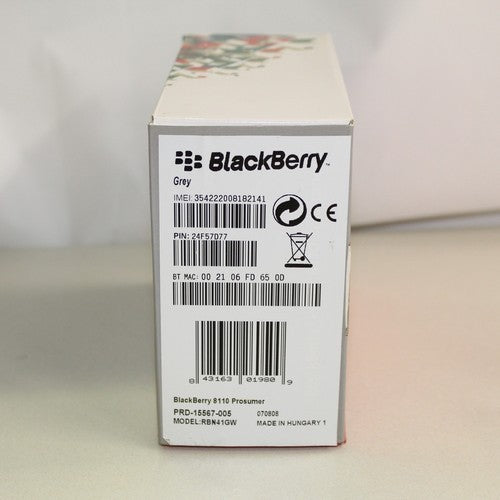 Rare Vintage Blackberry Pearl 8110 Vodafone Phone Gray For Parts In Box