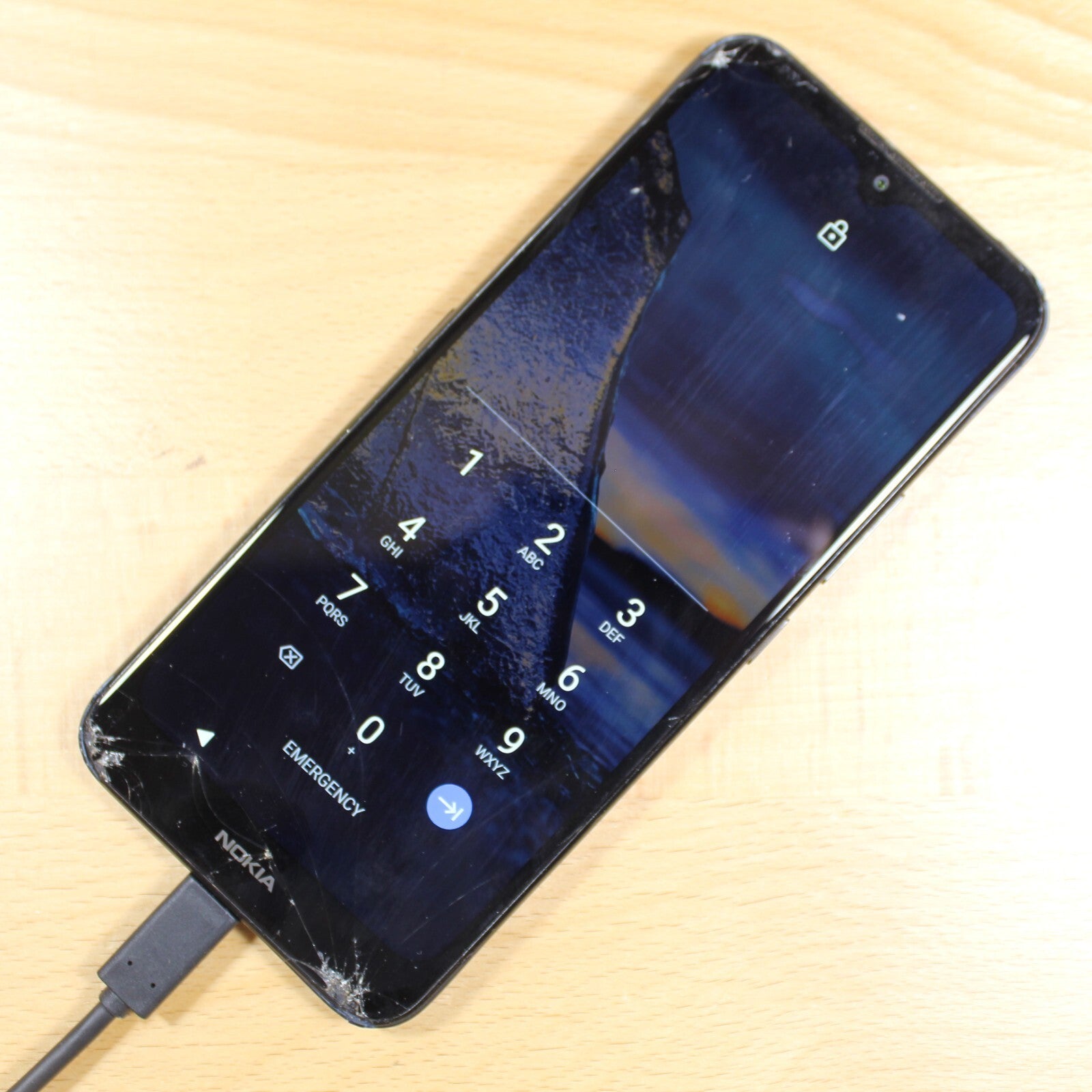 Nokia C5 Endi Blue Cricket Smartphone For Parts Untested #187
