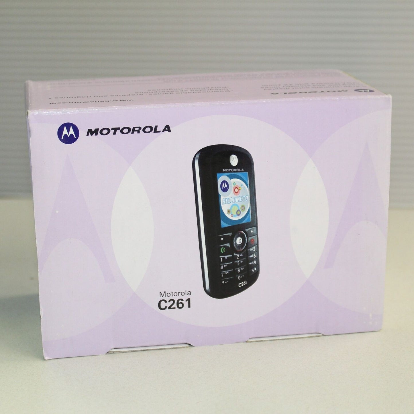 Rare Vintage Motorola C261 Phone Black In Box Collectible International Complete