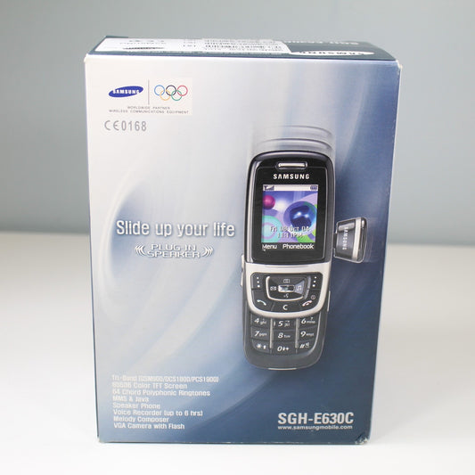 Rare Vintage Samsung SGH-E630C Olympics Phone In Box Black 2004 Worldwide