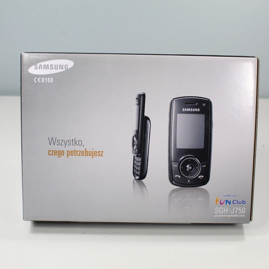 Rare Vintage Samsung SGH-J750 Phone Black In Box Complete International Collect