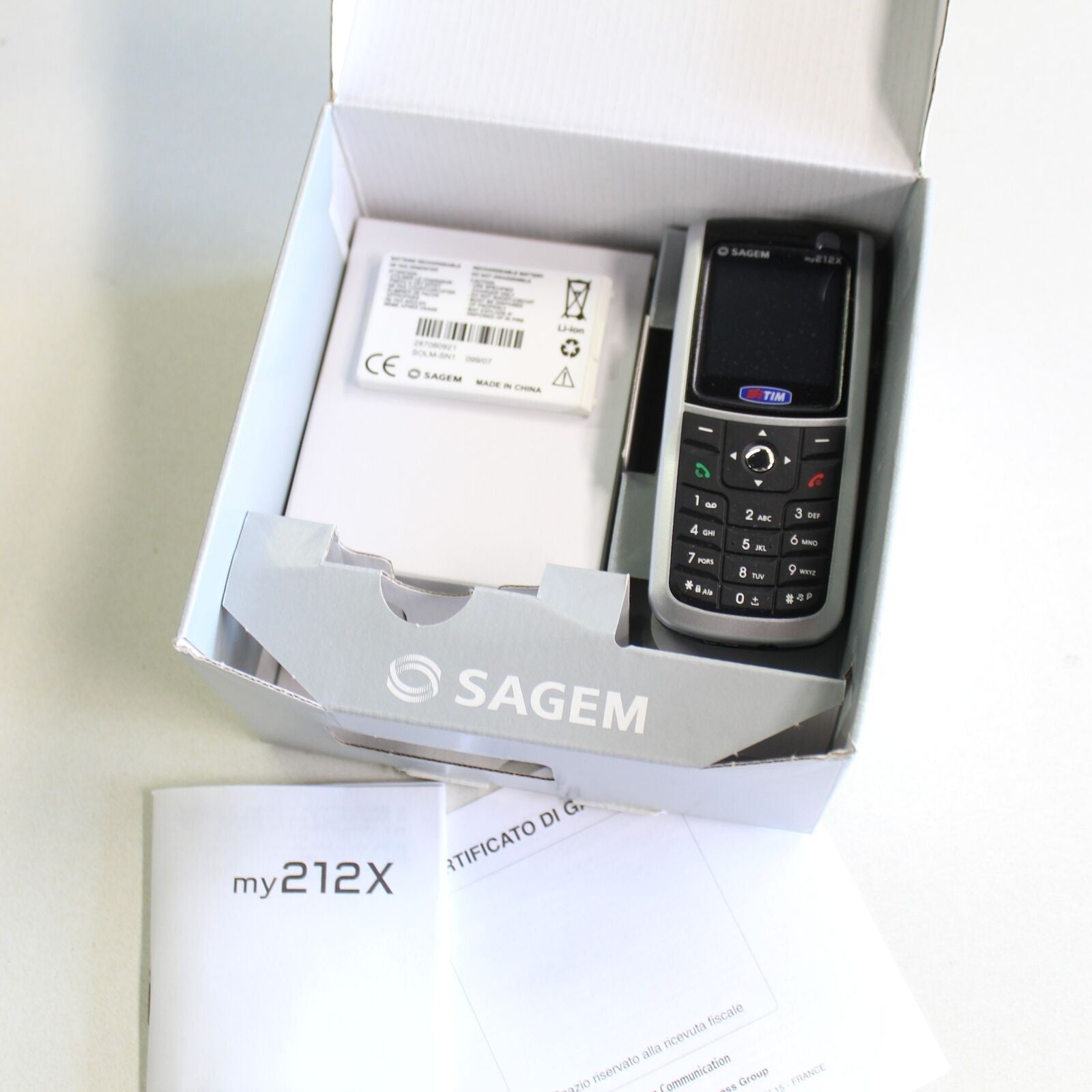 Rare Vintage Sagem my210x my212x TIM Phone Silver International Italian In Box