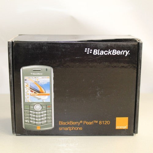 Rare Vintage Blackberry Pearl 8120 Orange Phone Gray In Box Collectible
