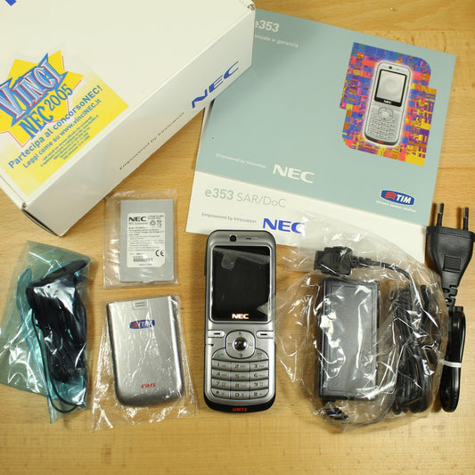 Rare Vintage NEC e353 TIM Phone International In Box Collectible Italian