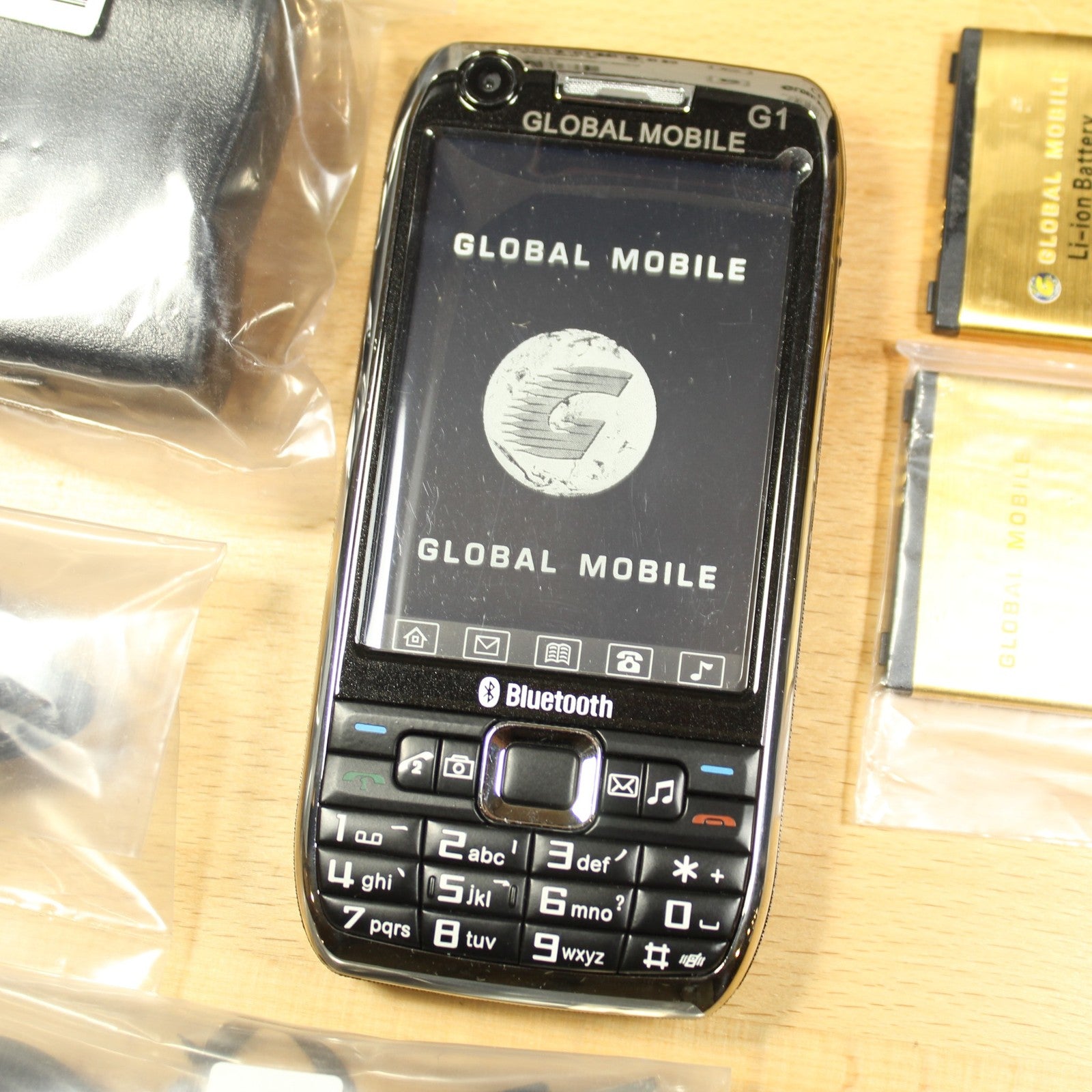 Rare Vintage Global Mobile G1 Unlocked Phone Black In Box Collectible Bundle