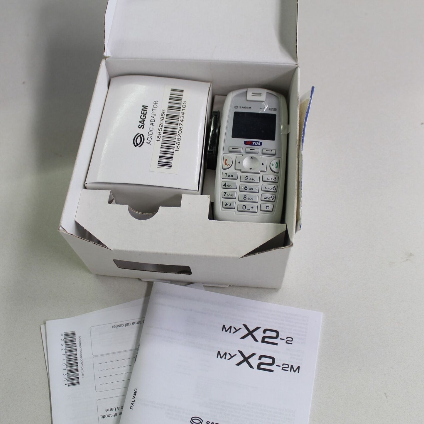 Rare Vintage Sagem myT-22 myX2-2 TIM Phone White In Box International Italian