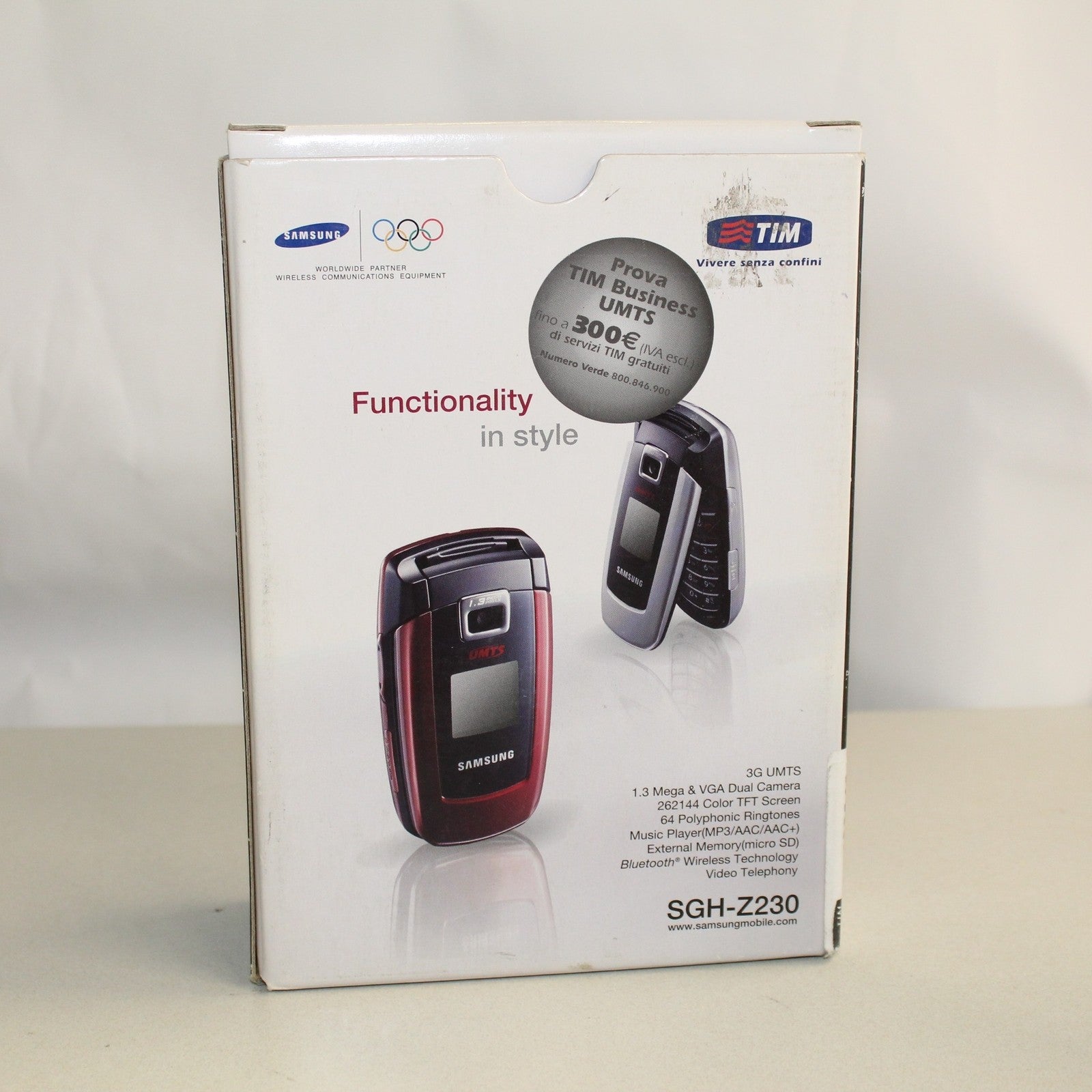 Olympic Samsung SGH-Z230 TIM Phone International In Box Collectible Classic