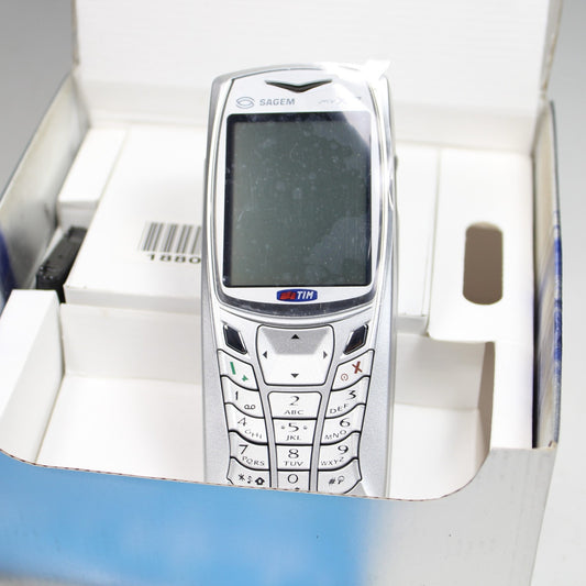 Rare Vintage Sagem myX-7 TIM Phone Silver International Italian In Box