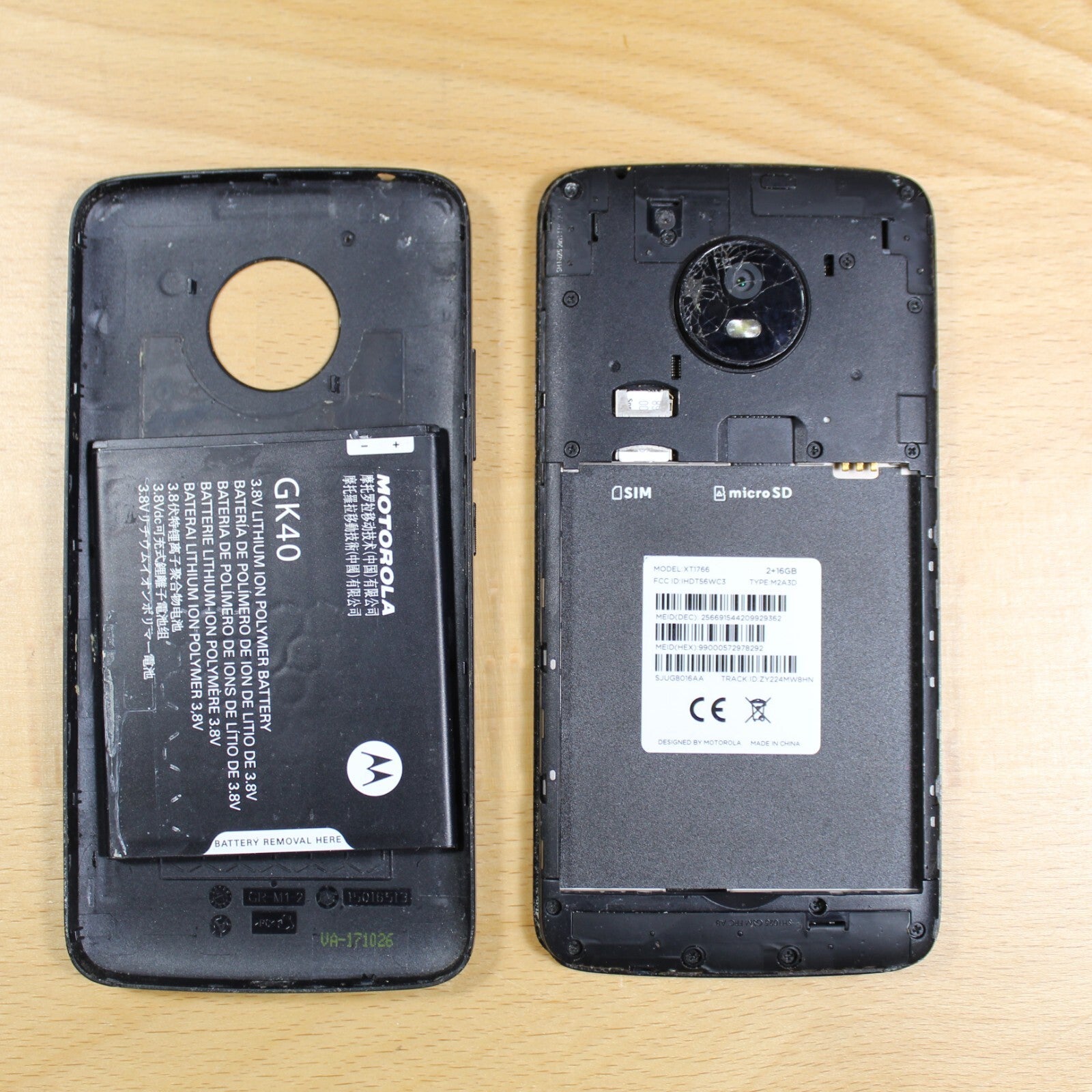 Motorola Moto E4 XT1766 Smartphone For Parts Untested #190