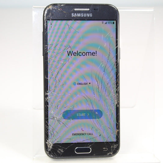 Samsung Galaxy J2 J327U Smartphone 4G LTE Black 16GB  For Parts or repair phone