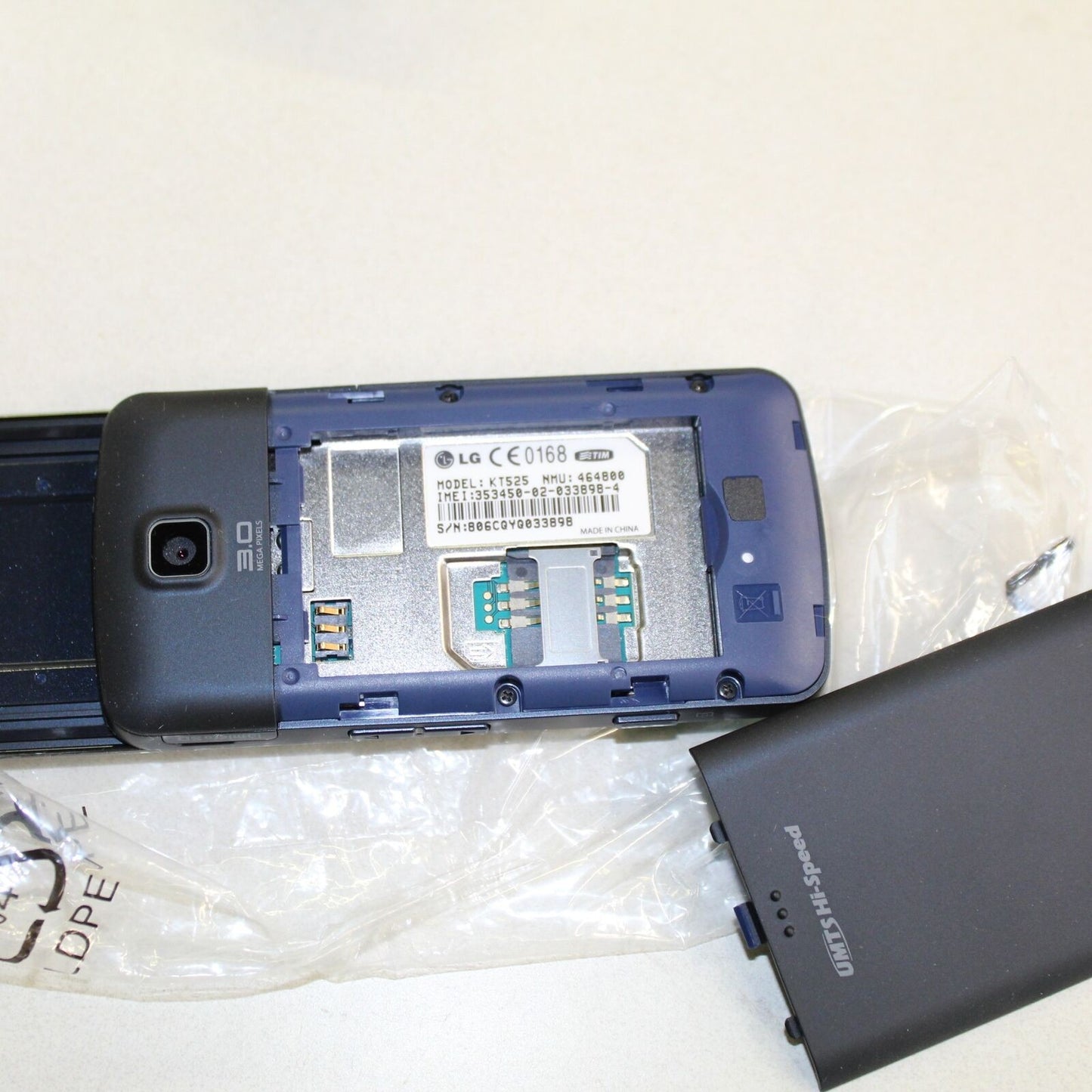 Rare Vintage LG KT525 TIM Black Phone International In Box Complete