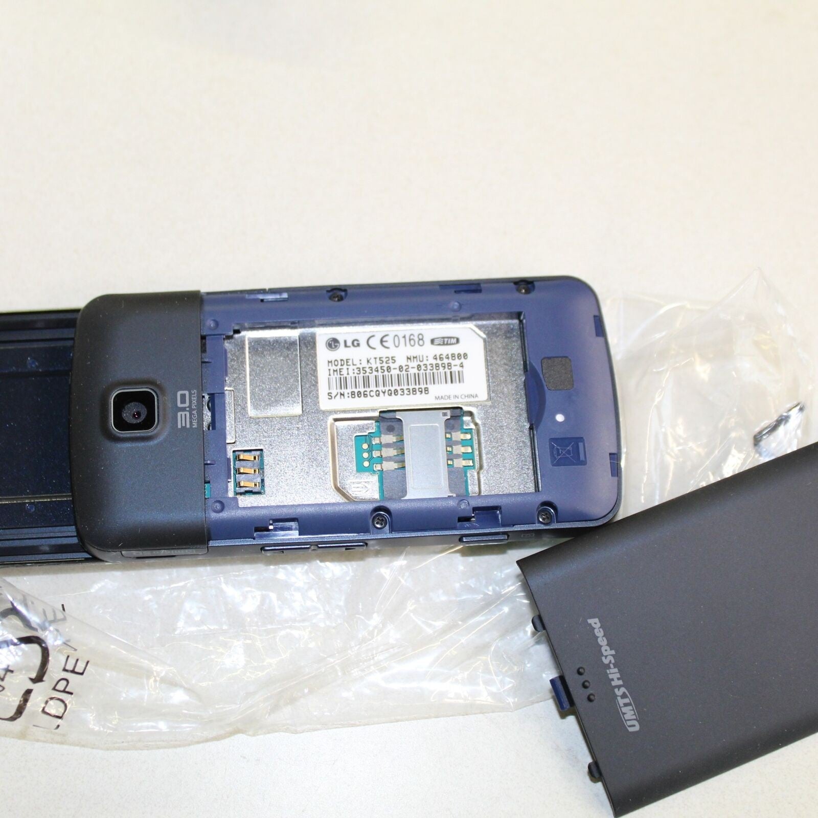 Rare Vintage LG KT525 TIM Black Phone International In Box Complete