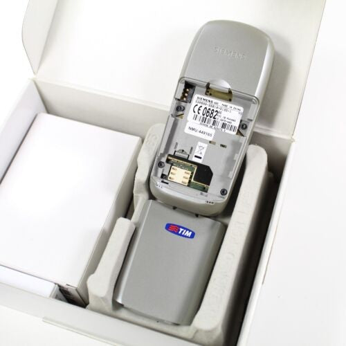 Rare Vintage Siemens A65 TIM Phone Silver 2004 In Box Italian International