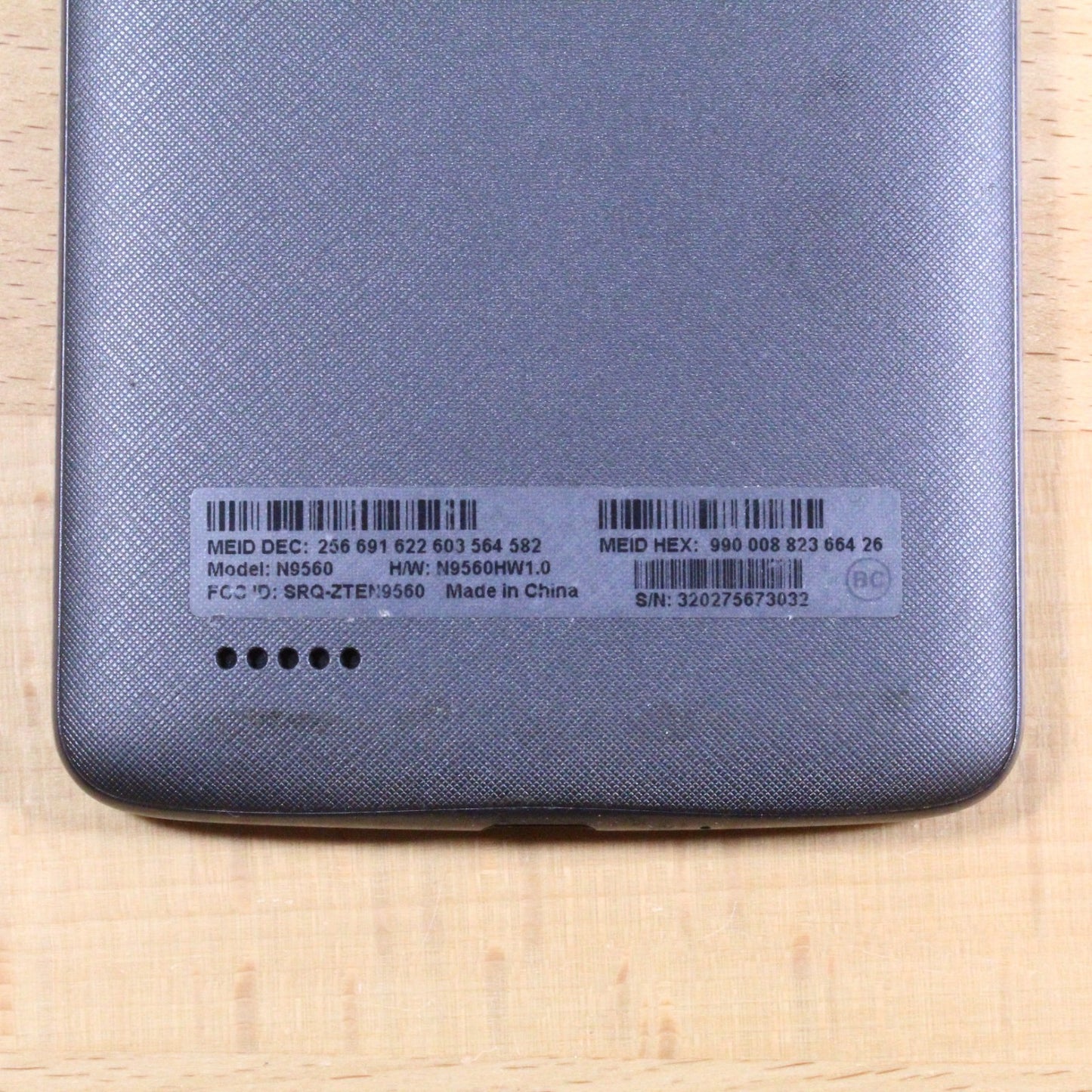 MAX XL N9560 Gray Smartphone For Parts #338