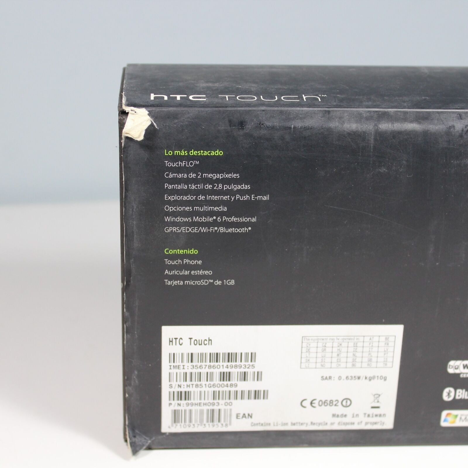 Rare Vintage HTC Touch Vogue Phone Black 2007 In Box Complete TIM Italian