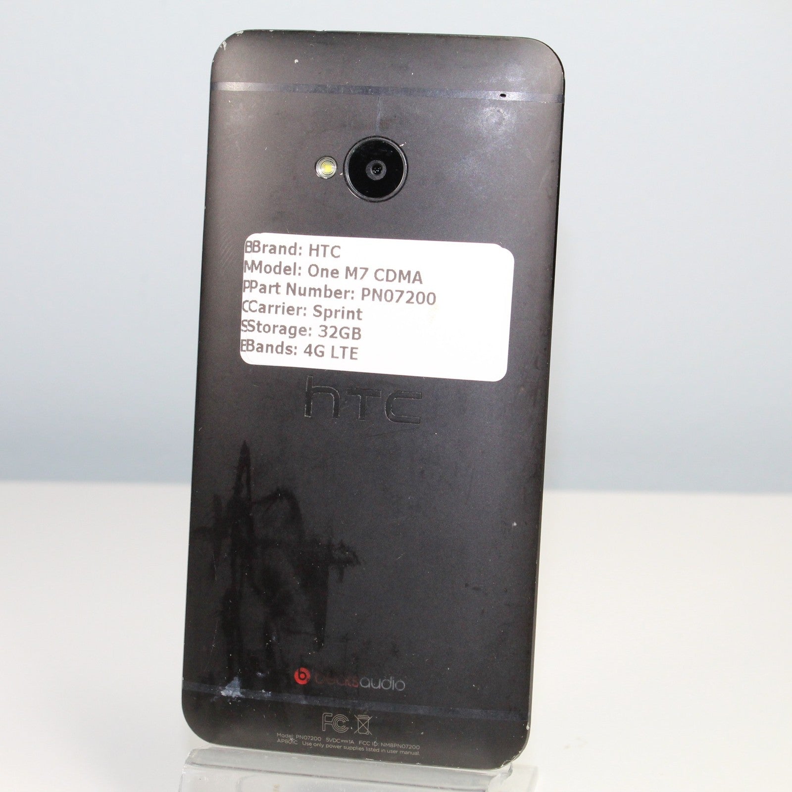 WiFi Phone HTC One M7 Sprint 4G LTE Black 32GB Great For Surfing The Web