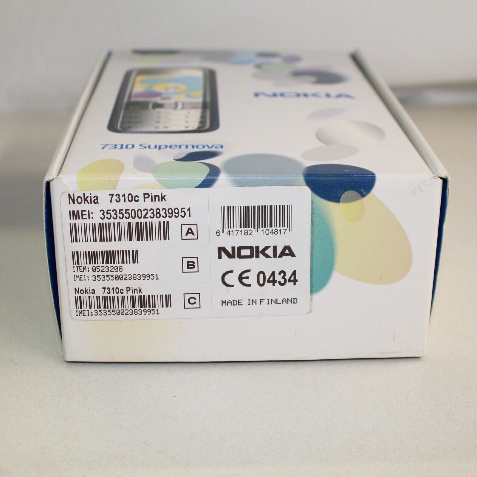 Rare Vintage Nokia 7310 Supernova Pink Phone International In Box Complete