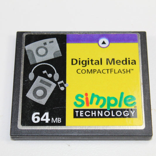 Vintage Digital Media Simple Tech Compact Flash Memory Card 64MB For Camera