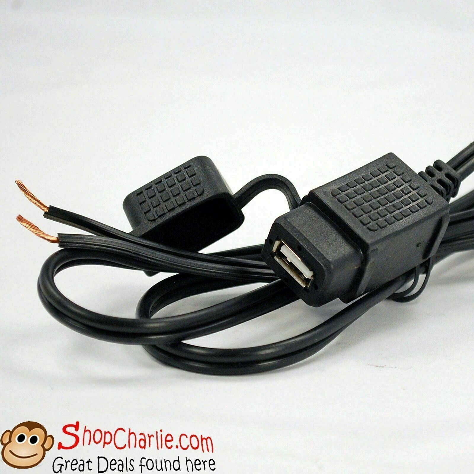 USB Connector 16 AWG DC Solar Auto Power Trailer Plug Cable Survival Gear SAE