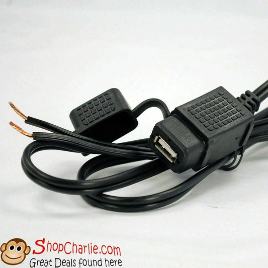USB Connector 16 AWG DC Solar Auto Power Trailer Plug Cable Survival Gear SAE