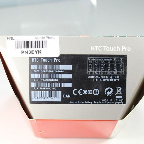 Rare Vintage HTC Touch PRO Vodafone Slider Phone Black 2008 In Box Complete