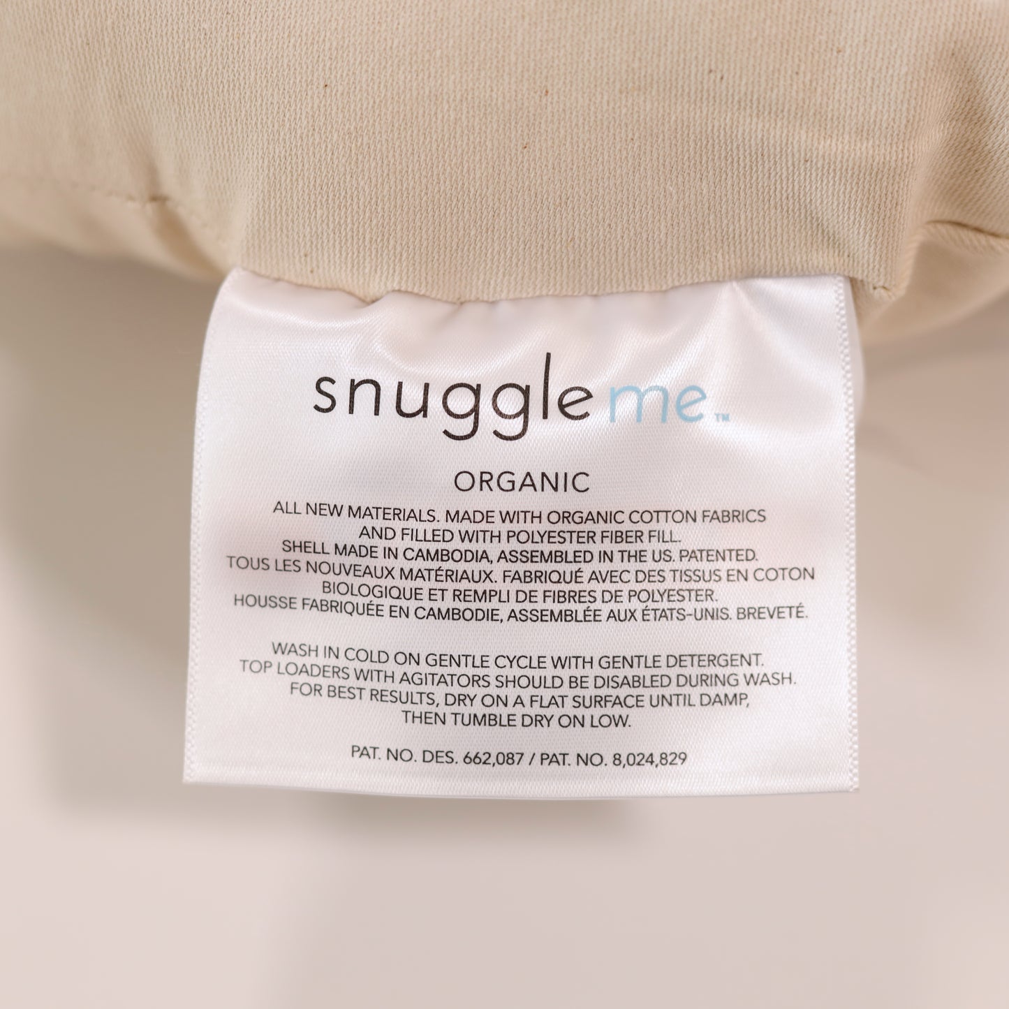 Snuggle Me Organic Baby Lounger – Newborn & Infant Nest | Natural